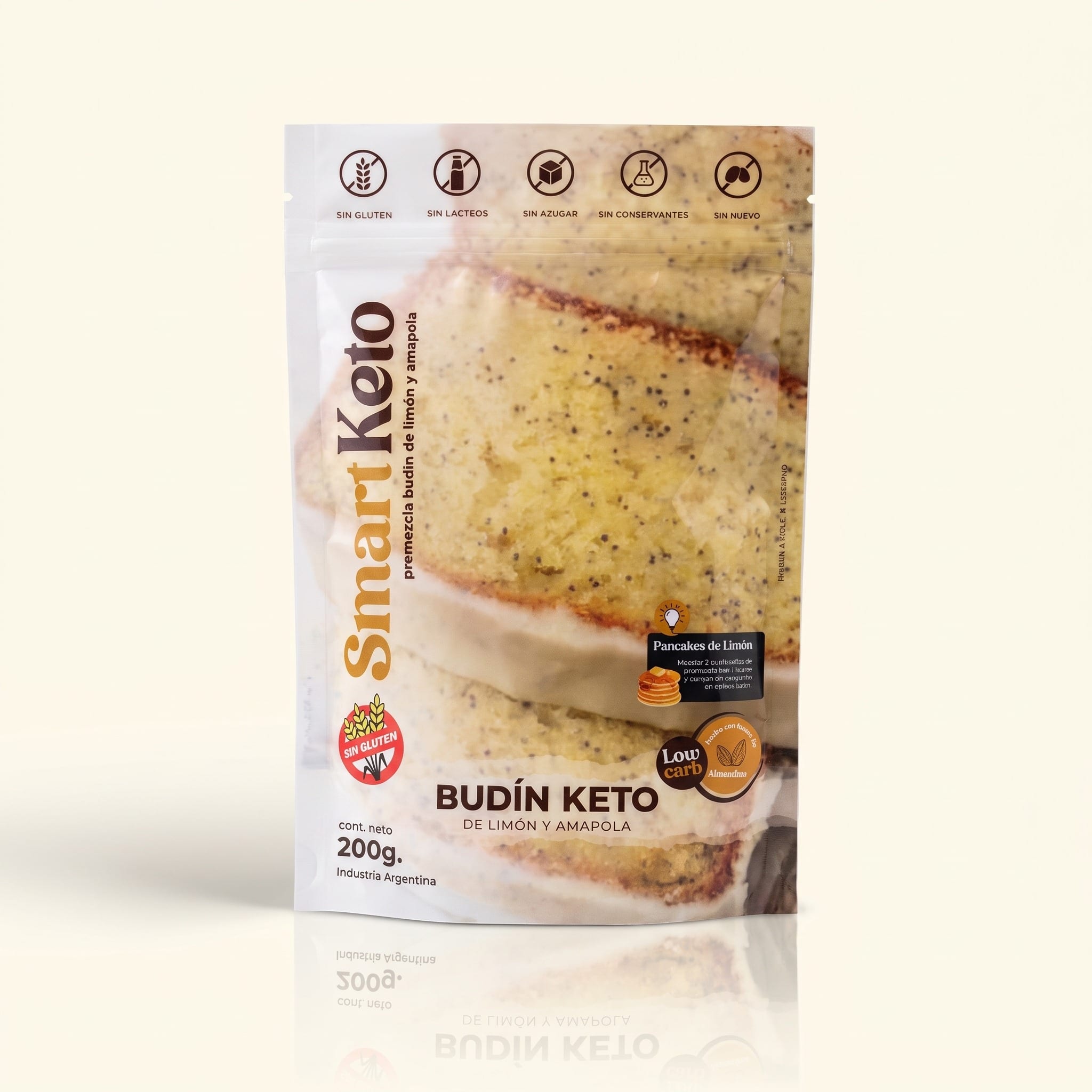 Premezcla keto de budín de limón y amapolas